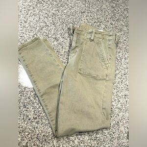 American Eagle Hi Rise Super Stretch Jegging Crop Pale Green Jeans Size 10